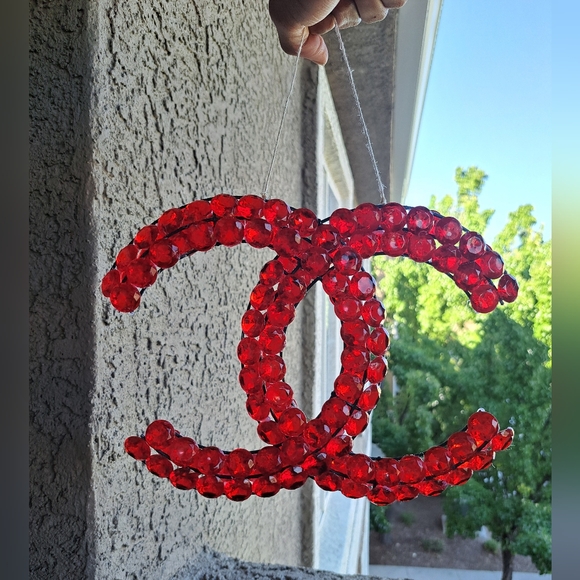 Red Diamond Wall Decor Wall Art Handmade - Picture 3 of 6